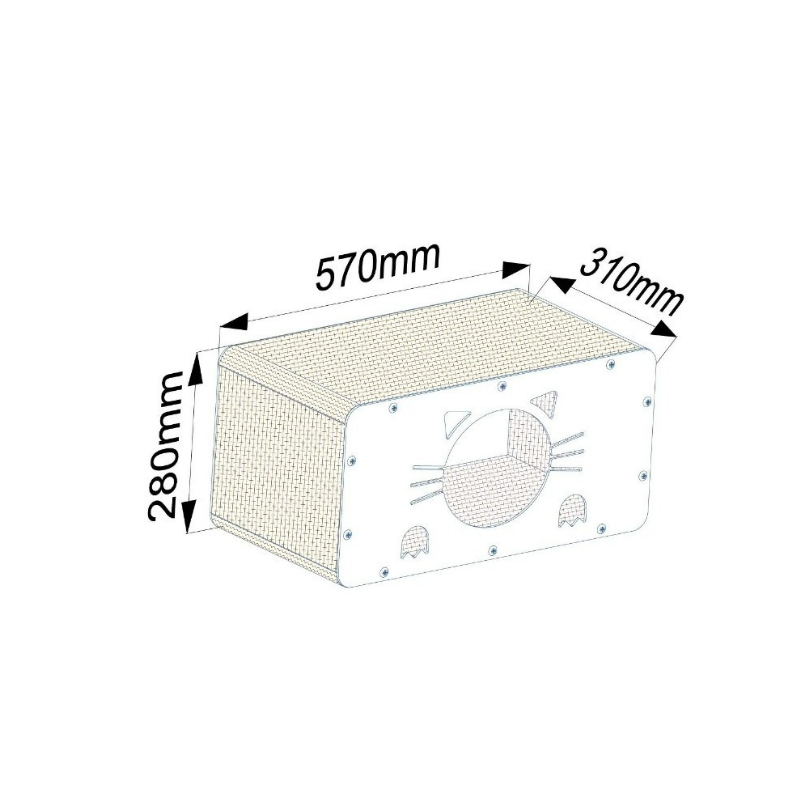 Ahşap Doğal Karton Tırmalama Evi