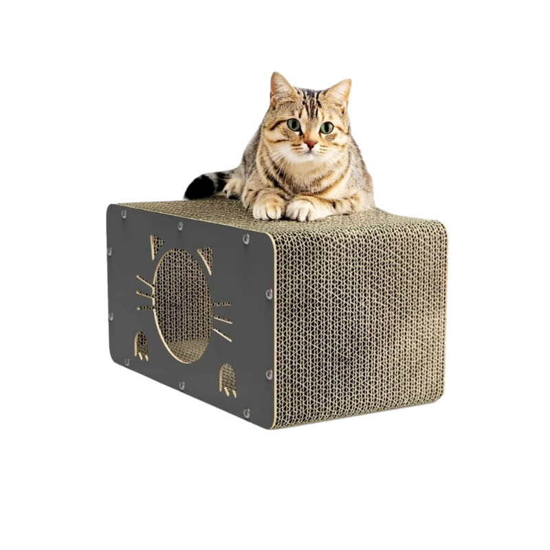 Ahşap Doğal Karton Tırmalama Evi