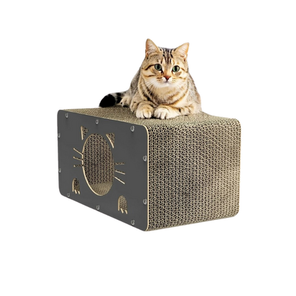 Ahşap Doğal Karton Tırmalama Evi