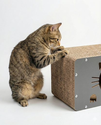 Ahşap Doğal Karton Tırmalama Evi